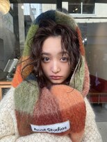 ヒュージ 三軒茶屋(huge)&nbsp;小顔レイヤー/グレージュ/くるくるパーマ/スパイラルパーマ