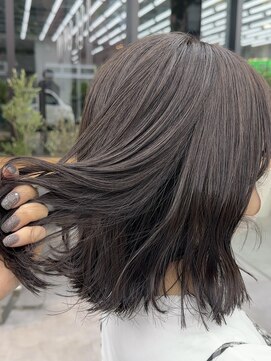 ビューブルー 亀戸錦糸町(VIEW BLUE) ◎美髪カールシアーカラーグレージュブリーチなしセミディ