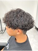 guest snap 刈り上げ前下がりマッシュ×波巻きパーマ
