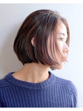 ルプラ ブリリアント(le-pla brilliant) センターパート/ショートボブ/ブリーチなし/ベージュ/豊橋/田原