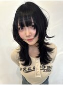 クラゲウルフカットアイドルウルフロングウルフ黒髪ロング姫