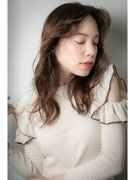 カバーヘア ブリス 川口(COVER HAIR bliss) くすみベージュニュアンスパーマ韓国風巻きロングv川口30代40代