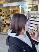 中明度カラーラベンダーベージュブラウンウルフ顔周りレイヤー