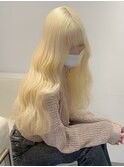 12868ニュアンスカラーホワイトアッシュ艶髪ホワイトブロンド