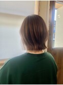 30代40代美髪結べるボブレイヤーカットリラクシーラテカラー
