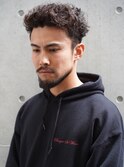 韓国マッシュスペインカールスパイキーショートブルーブラック
