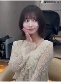 ミニウルフレイヤーカット顔周り前髪韓国ミディアムロング/池袋