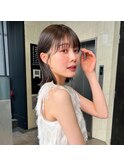 縮毛矯正アプリコットオレンジハイトーンくびれヘア【Anzu】▲