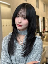 オムニス 表参道(Omnis)&nbsp;暗髪美髪レイヤーハッシュカット表参道ワンカールくびれ黒髪