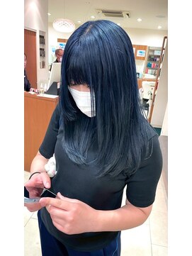 ヘアーメイク グレース 本店(HAIR MAKE GRACE) ネイビーカラー