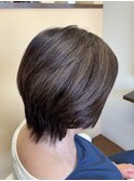 大人女性に◎秋冬向け柔らかアッシュブラウンショート