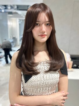 ジーナ 新宿(Zina) 【あかね】 新宿 チョコレートブラウン 韓国ヘア レイヤーカット