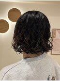 ミディアム/ボブ/レイヤー/顔周りレイヤー/艶カラー/パーマ