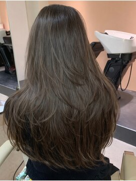 ペレ 原宿(PELE) ダークパープルナチュラルショート夏のヘアアレンジ原宿