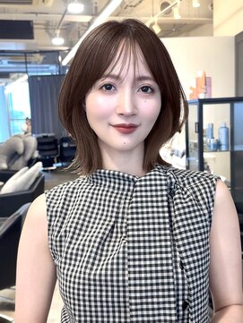 コート 青山(Cote) 黒髪くびれミディ顔周りレイヤー20代30代40代ミディアムボブ
