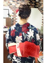 サロンド クラフト(salon de craft)&nbsp;【浴衣】編み込みフルアップスタイル♪