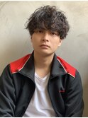 無造作束感ツーブロックマッシュ