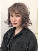 ラパンセヴェール(LA PENSEE VERT)&nbsp;ホワイティーパープルピンク×外はねボブ