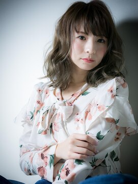 モッズヘア 越谷(mod's hair) 抜け感♪無造作カールの小顔セミディw越谷20代30代40代