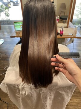 ラミール 学園店(lamiell) 縮毛矯正/酸熱トリートメント/フェミニンロング/ピンクベージュ