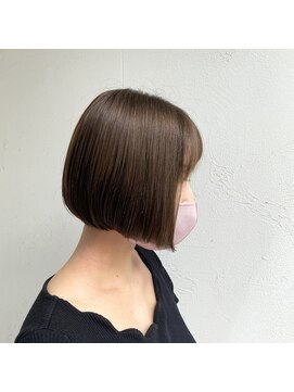 ジュエ ヘアー デザイン(Jue hair design) ぱつっとボブ×柔らかベージュ