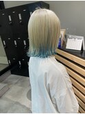 ホワイトブロンド×シアン