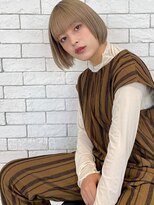 トゥーリ 筑紫野店(tuuli)&nbsp;大人かわいい前髪◆マチルダボブ◆ピンクベージュ◆髪質改善◆