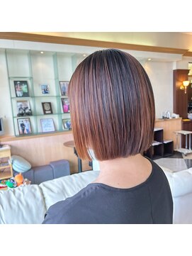 シャンプー ボーイ 宮崎柳丸店(SHAMPOO BOY) 切りっぱなしボブ/髪質改善ストレート