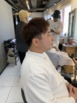 アイズ 海老名(AIZU)&nbsp;ショートアップバング　ラフショートアップバング　メンズカット
