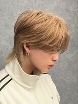 エルマーク 枚方(L-MARK)&nbsp;マッシュウルフダブルカラーブリーチツーブロックメンズウルフ