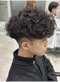 スペインカールプードルパーママッシュメンズパーマ束感