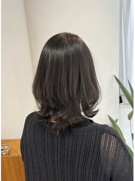 フレア 心 武庫之荘(flare) ミディアムレイヤー×チャコールベージュ