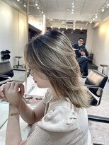 ブレンド 渋谷(BLend)&nbsp;前髪アンブレラカラーこなれミディイメチェンウェーブパーマ