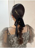 結婚式参列あみおろしアレンジ