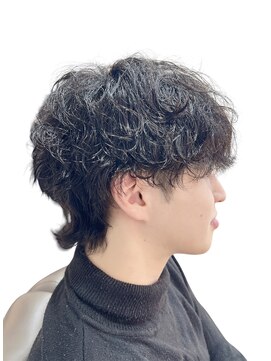 アクトプレミアヘアー栄(Act premier hair sakae) メンズマッシュウルフ波巻きツイスパ