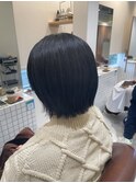 レイヤーカット×ブルーブラック