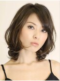 30代40代50代イメチェンミディアムレイヤーひし形ボブ