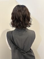 スーズ(sooze)&nbsp;ボブ_くるくるパーマ_ベージュカラー