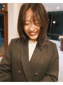 ミディアムボブ◎外ハネ