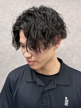 アストロ(ASTRO) 【一宮市メンズパーマ】色気センターパート×波巻き