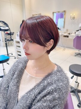 ハピネス 河原町店(Happiness) 丸顔で小顔に見えるショート　京都美容室　進詩織