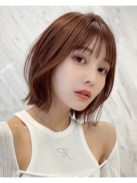 アビーファイブ(ABBEY 5) 大人ボブ銀座レイヤーカット有楽町ミディアムボブベージュ