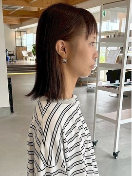 サクヘアー(39 hair) 【122.切りっぱなし・外ハネミディ】レイヤー・レイヤーカット◎