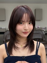 オーラ オモテサンドウ(Aura omotesando)&nbsp;ミディアムハッシュレイヤー×ラベンダーブラウン