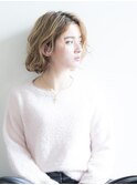 自由が丘KEEP☆ベージュハイライトフェアリーショートボブ