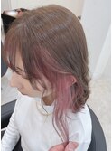 【夏カラー】インナーホワイトピンク