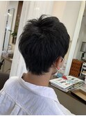 《見附　今町》メンズ  骨格修正 カット  黒髪ショート 