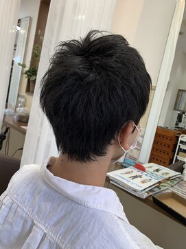 コアフィールフィス(COIFFURE fils) 《見附　今町》メンズ  骨格修正 カット  黒髪ショート