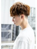 ソフトツイスト/マッシュパーマ短髪ツーブロック束感ショートa