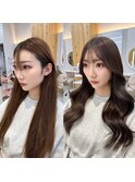 大人可愛い韓国レイヤー　くびれヘア　ヨシンモリヘア　銀座